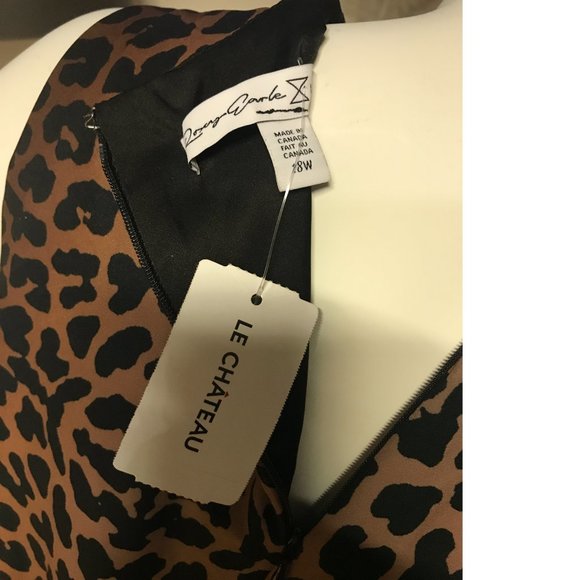 NWT CANADA made LeChateau Roxy Earle Leopard animal print bodycon cocktail dress - Picture 5 of 6